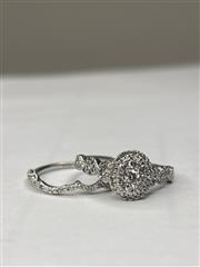 10KWG Lady's Diamond Wedding Set Size 7
